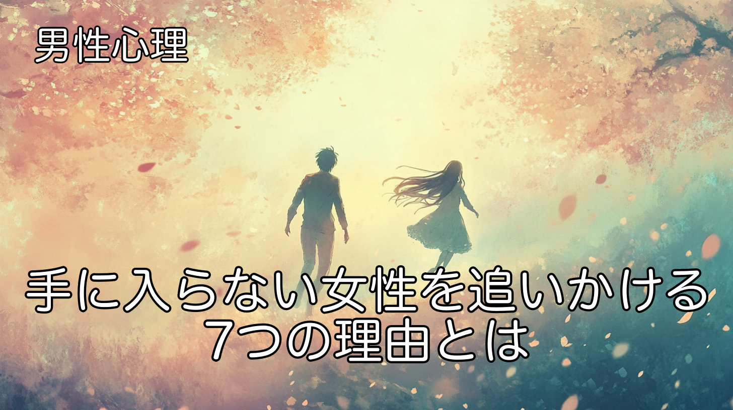 男性心理 手に入らない女性を追いかける7つの理由とは