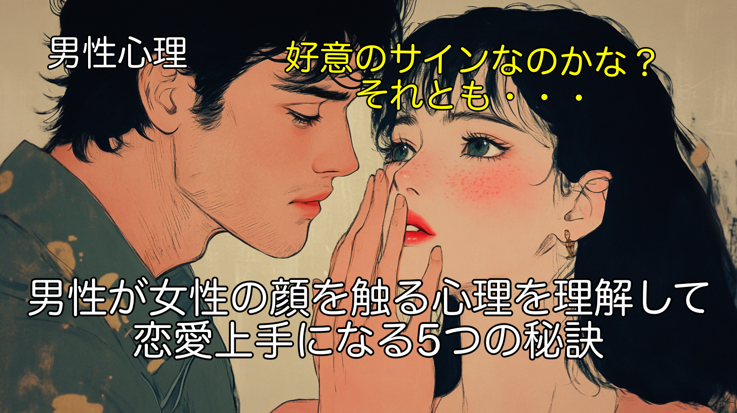 男性が女性の顔を触る心理を理解して、恋愛上手になる5つの秘訣
