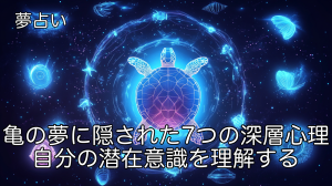 夢占い 亀の夢に隠された7つの深層心理 | 自分の潜在意識を理解する