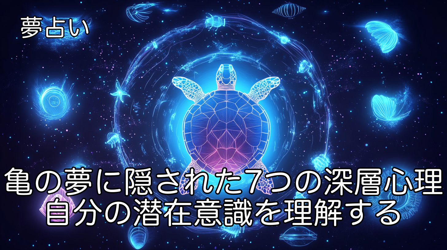 夢占い 亀の夢に隠された7つの深層心理 | 自分の潜在意識を理解する