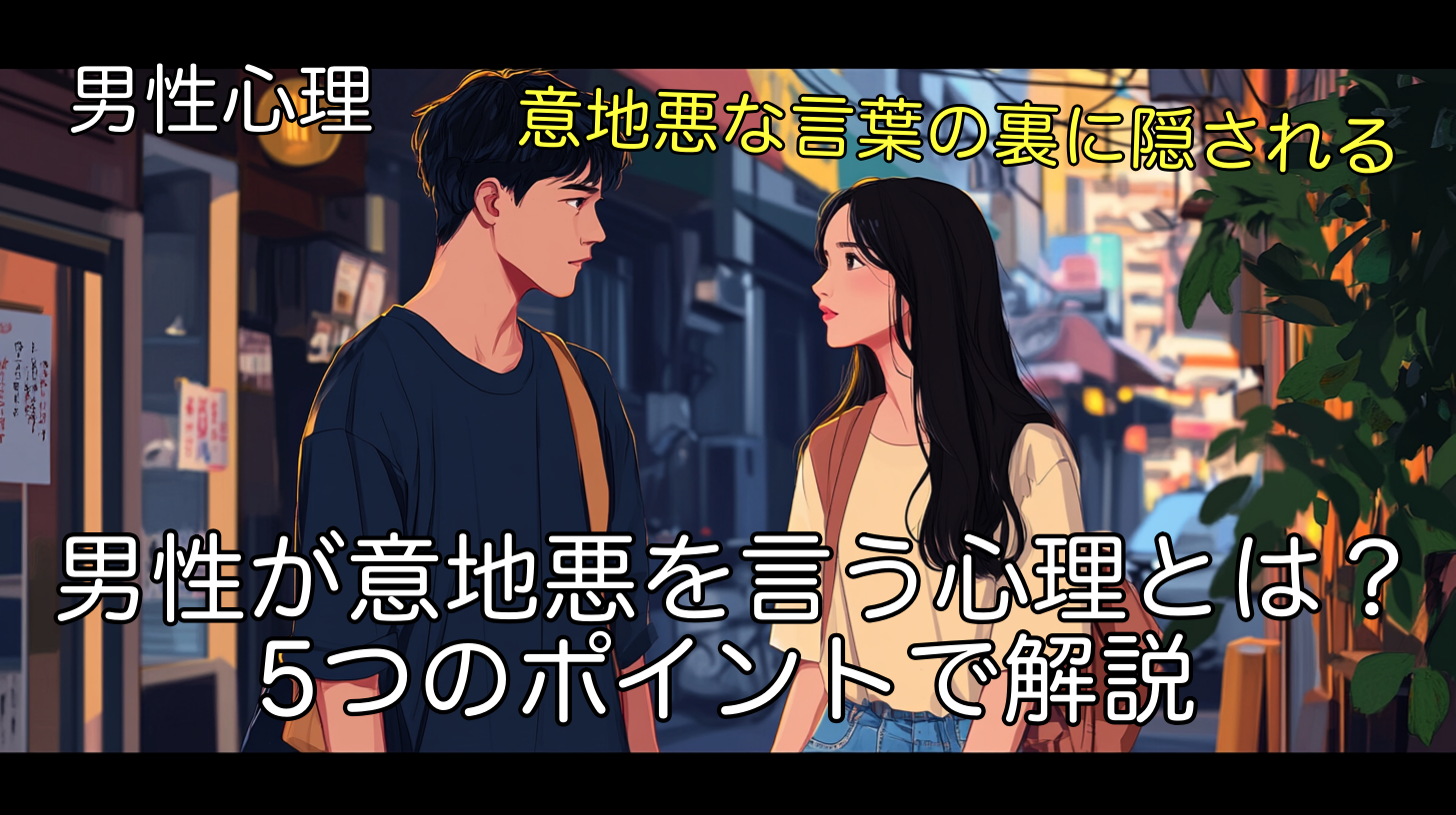 男性が意地悪を言う心理とは？5つのポイントで解説