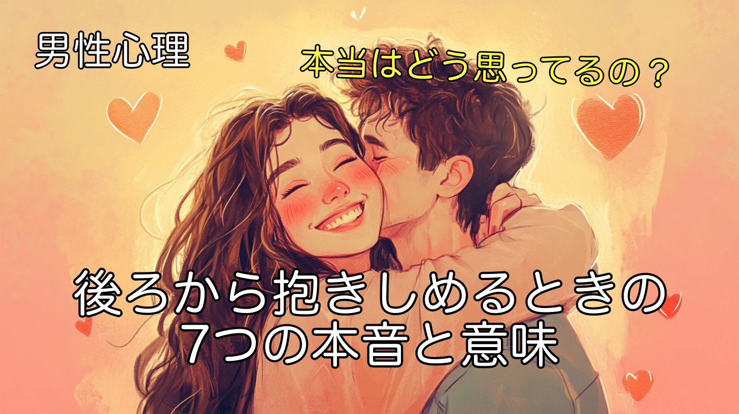 男性心理 後ろから抱きしめるときの7つの本音と意味