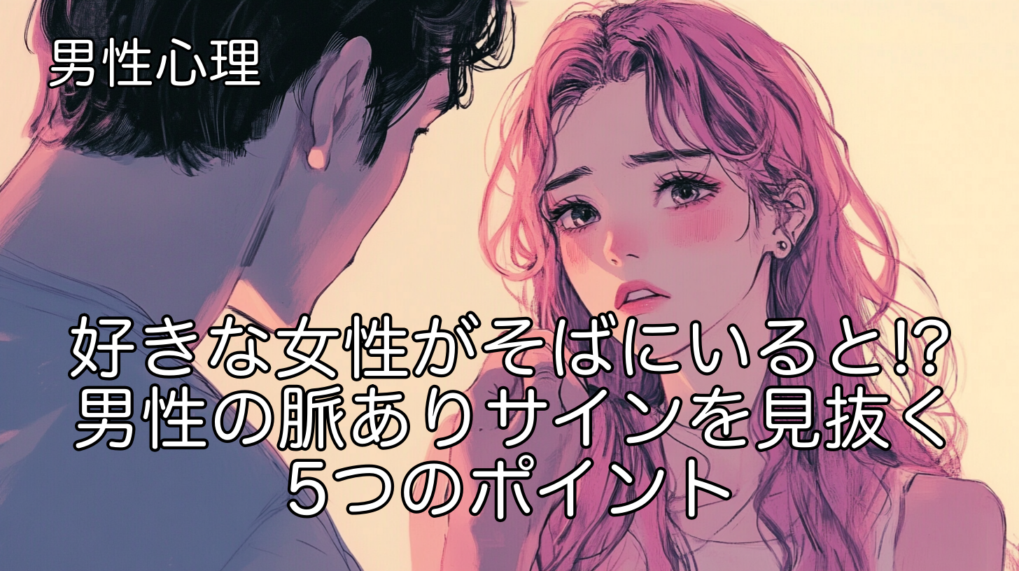 好きな女性がそばにいると、男性の脈ありサインを見抜く5つのポイント
