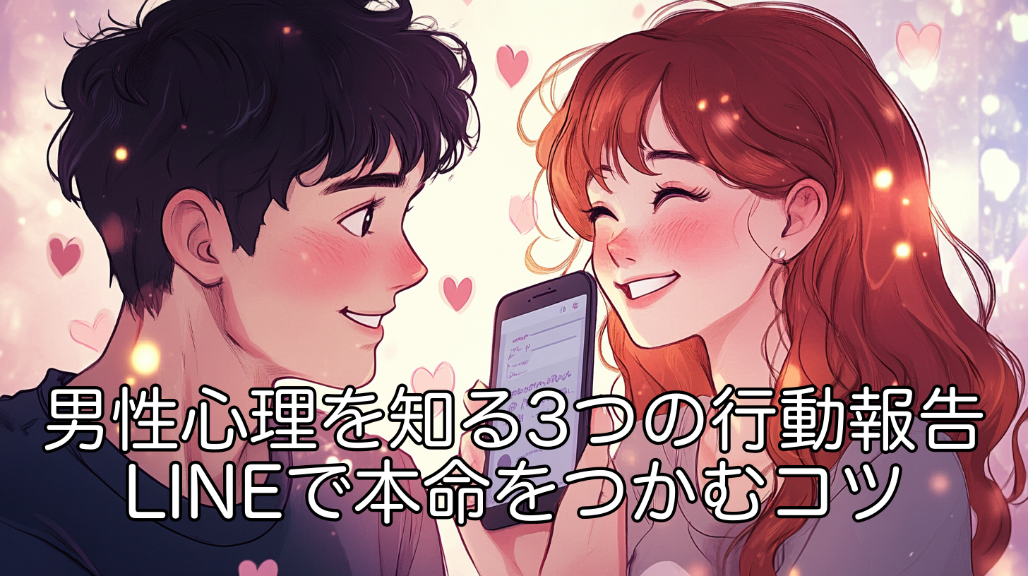 男性心理を知る3つの行動報告：LINEで本命をつかむコツ