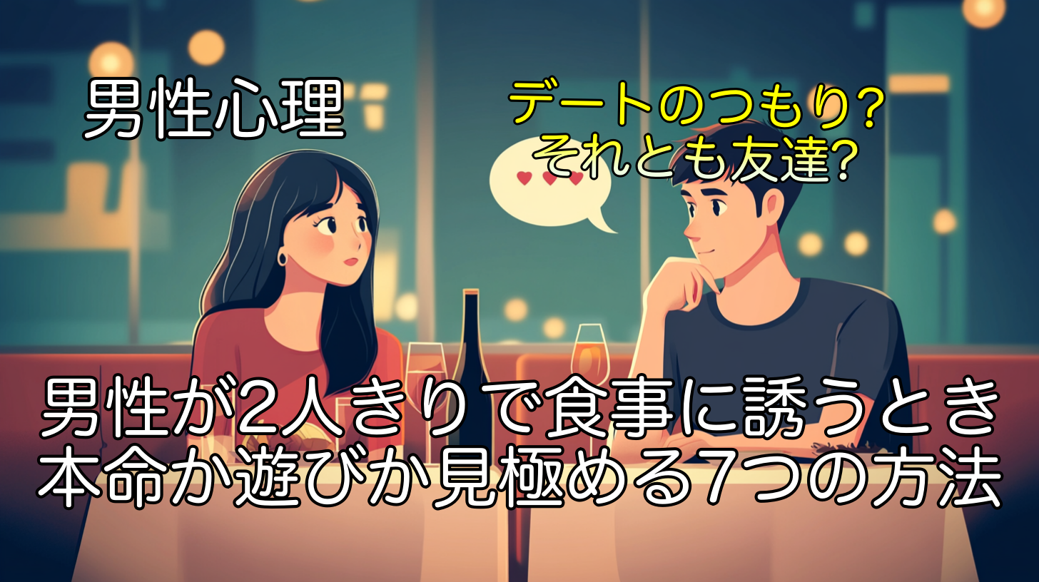 男性が2人きりで食事に誘うとき 本命か遊びか見極める7つの方法