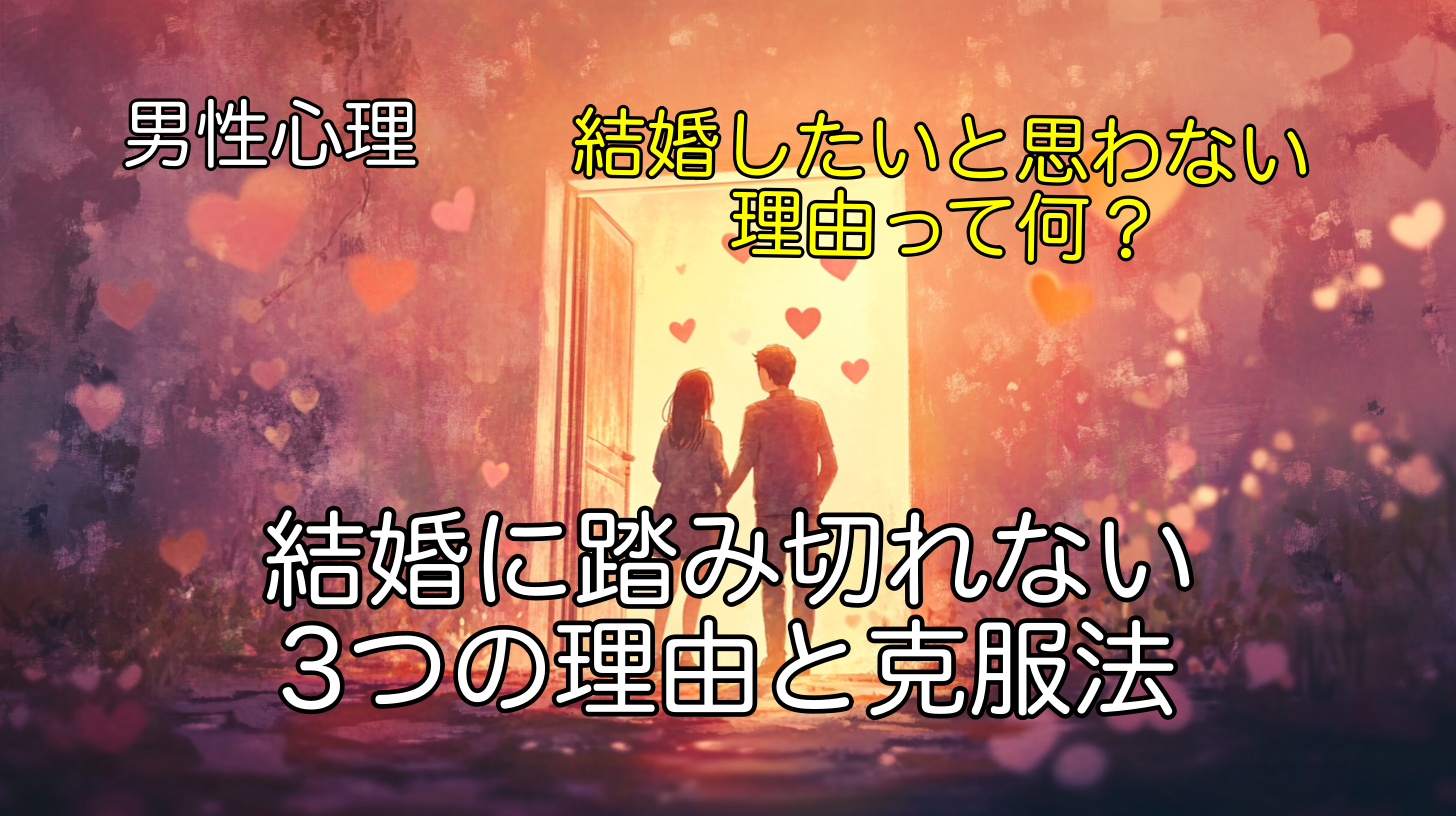 【男性心理】結婚に踏み切れない3つの理由と克服法