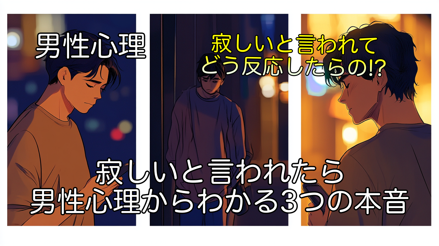 寂しいと言われたら…男性心理からわかる3つの本音