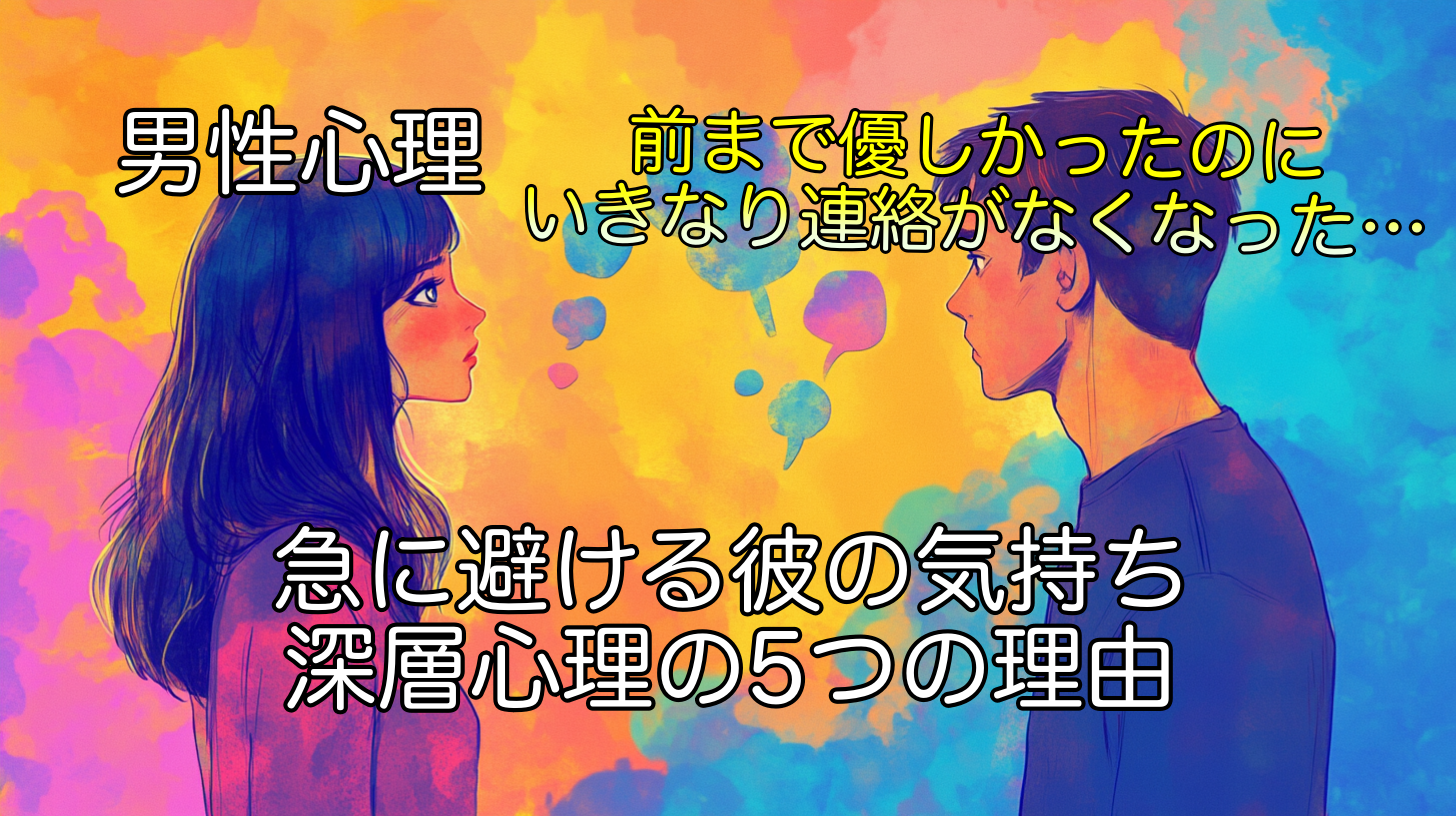 【男性心理】急に避ける彼の気持ち｜深層心理の5つの理由