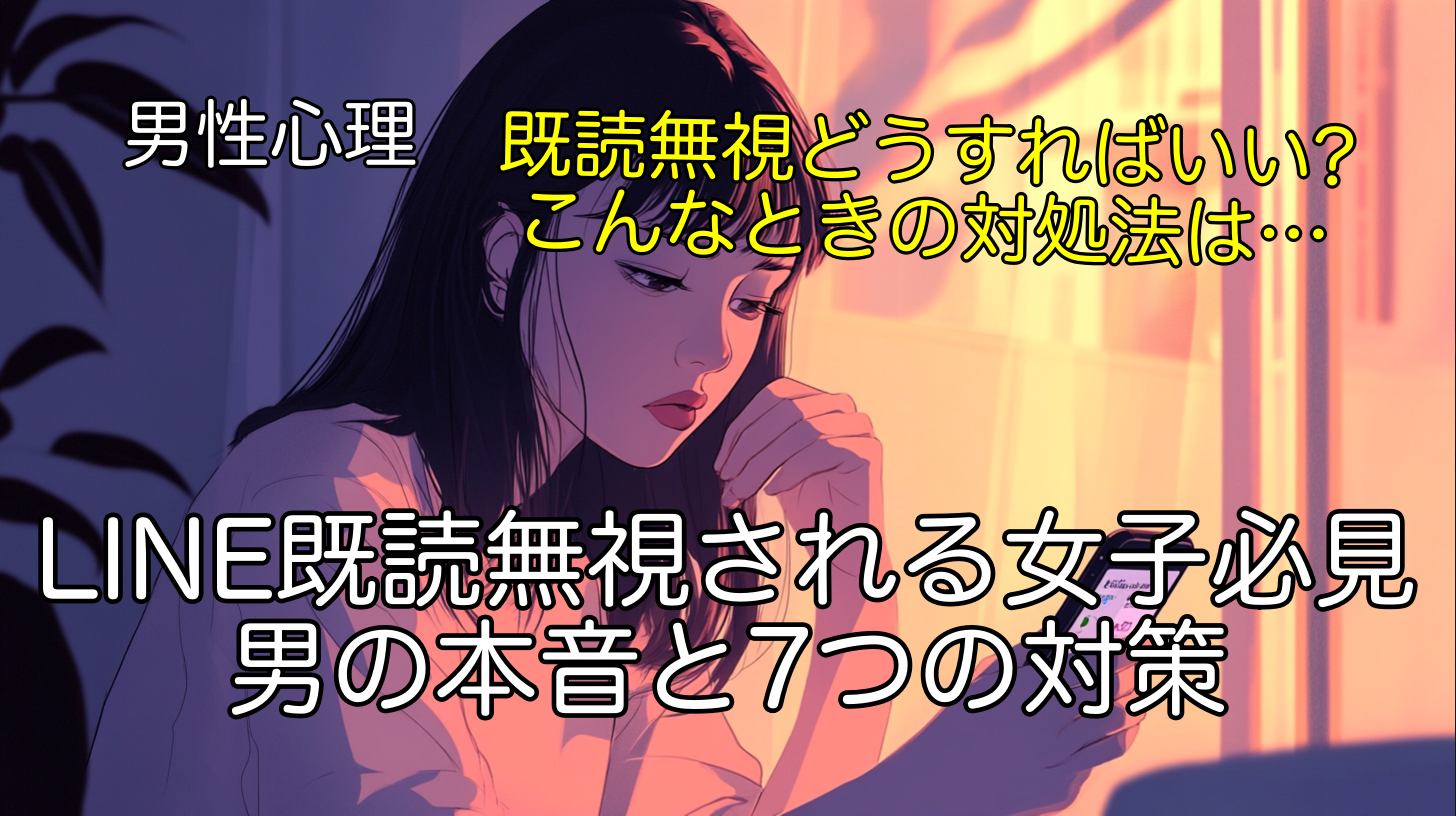 LINE既読無視される女子必見!男の本音と7つの対策