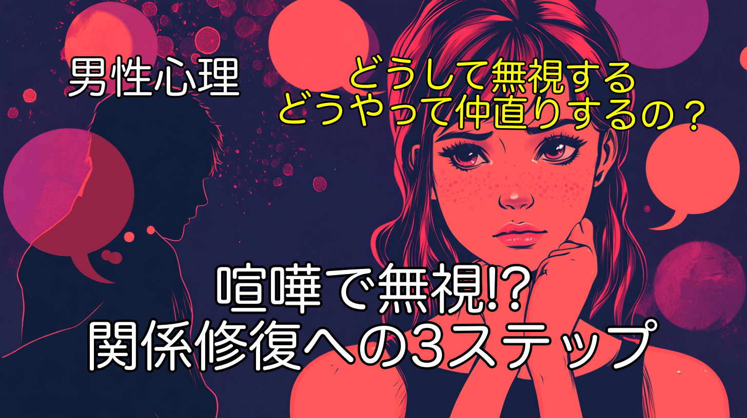 喧嘩で無視…男性心理を知って関係修復への3ステップ