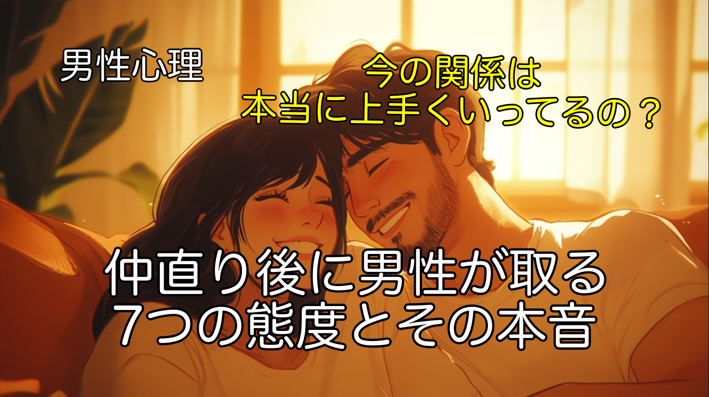 仲直り後に男性が取る7つの態度とその本音