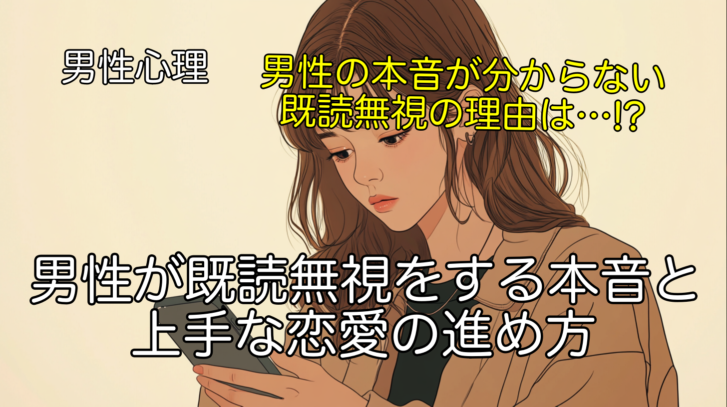 男性が既読無視をする3つの本音と、上手な恋愛の進め方