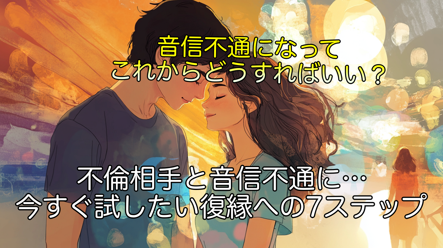 不倫相手と音信不通に…今すぐ試したい復縁への7ステップ