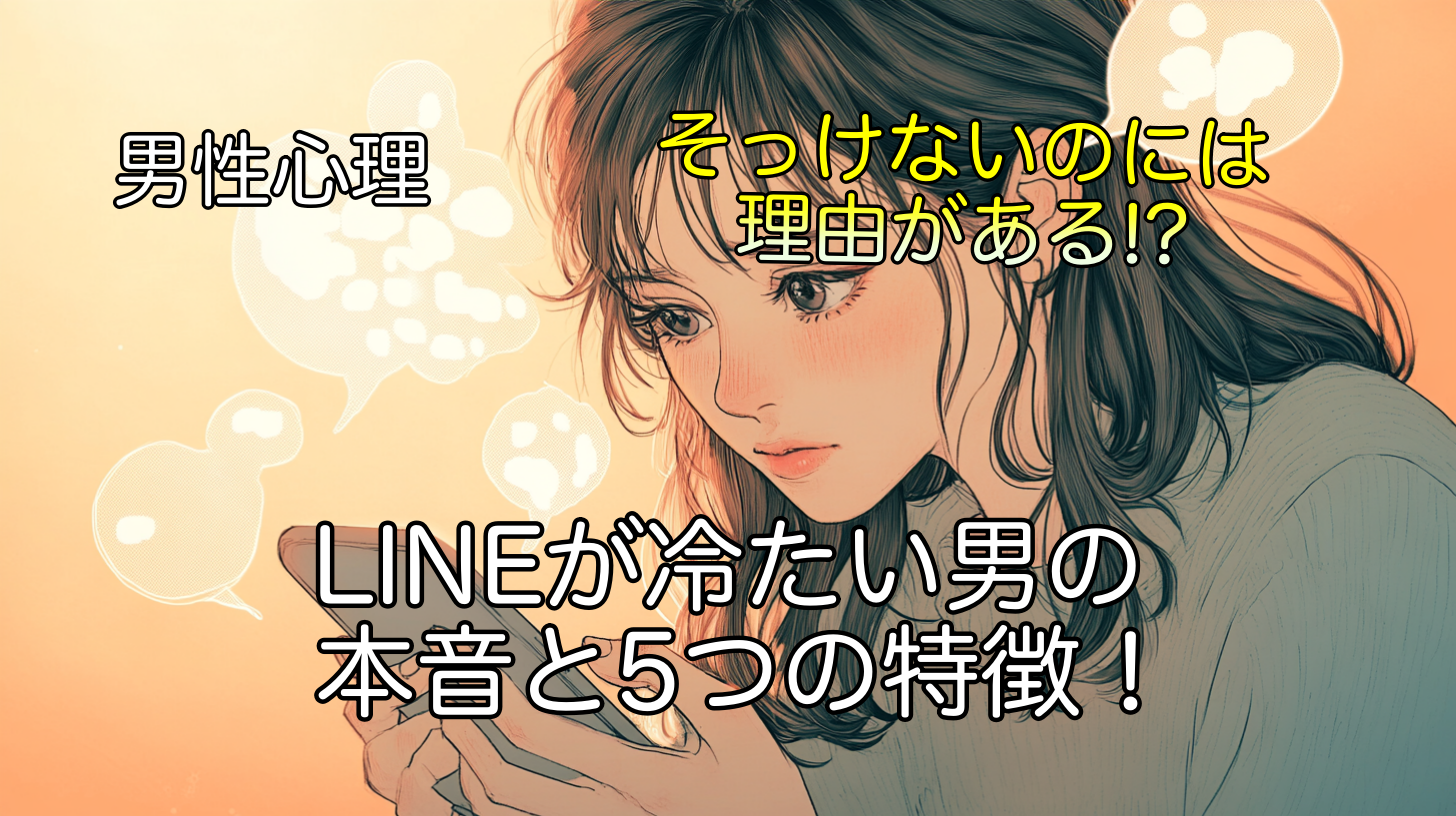 LINEが冷たい男の本音と5つの特徴！そっけないのには理由がある