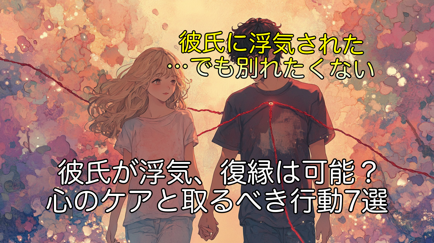 彼氏が浮気、復縁は可能？心のケアと取るべき行動7選