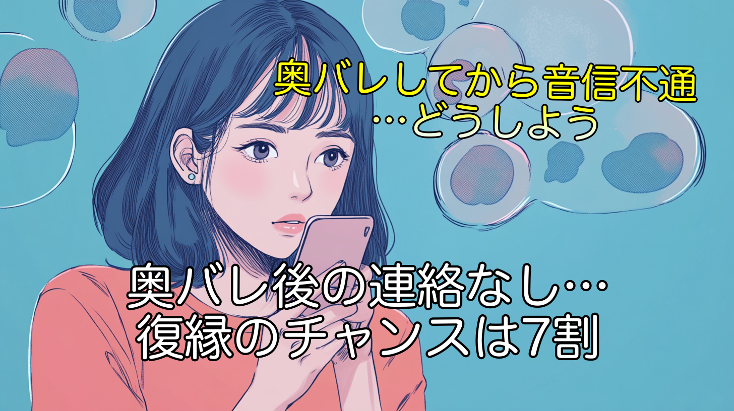 奥バレ後の連絡なし…復縁のチャンスは7割