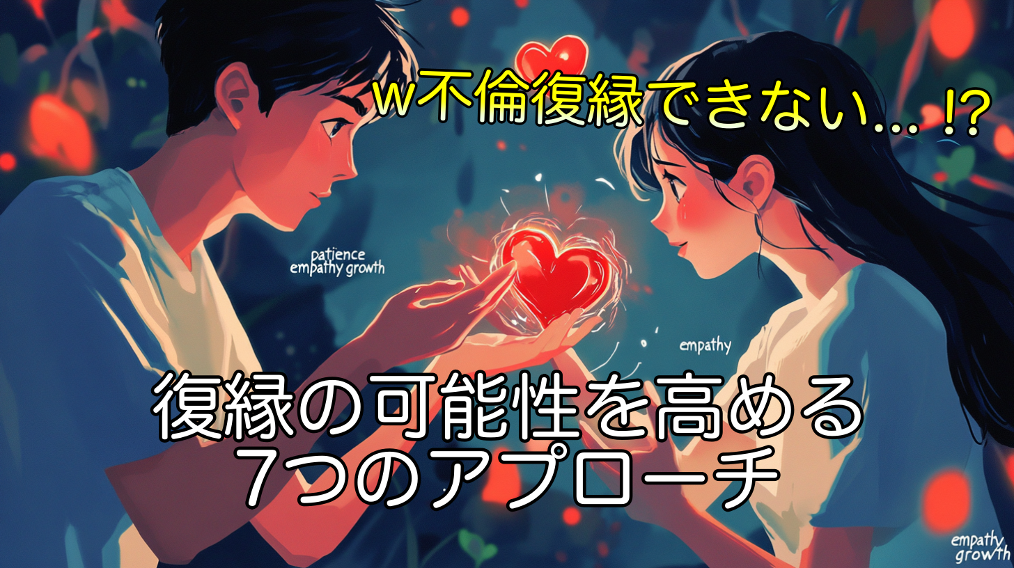 w不倫復縁できない... 復縁の可能性を高める7つのアプローチ