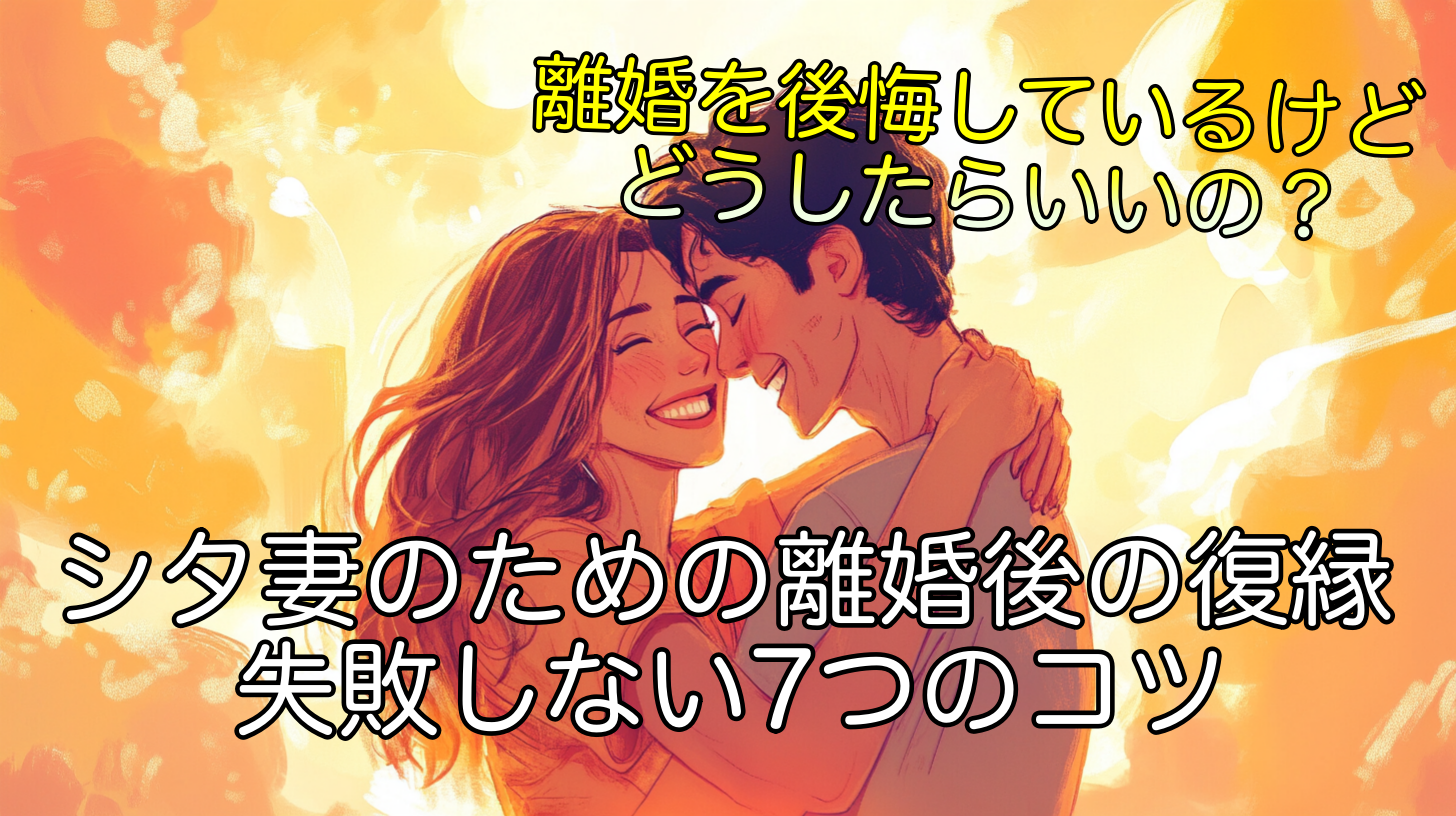 シタ妻のための離婚後の復縁！失敗しない7つのコツ