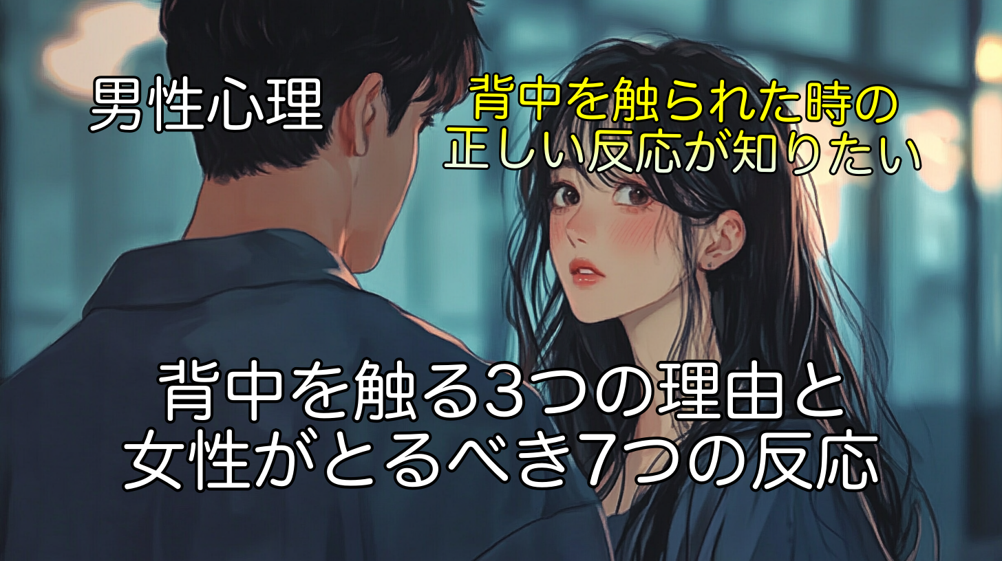 男性心理 背中を触る3つの理由と女性がとるべき7つの反応