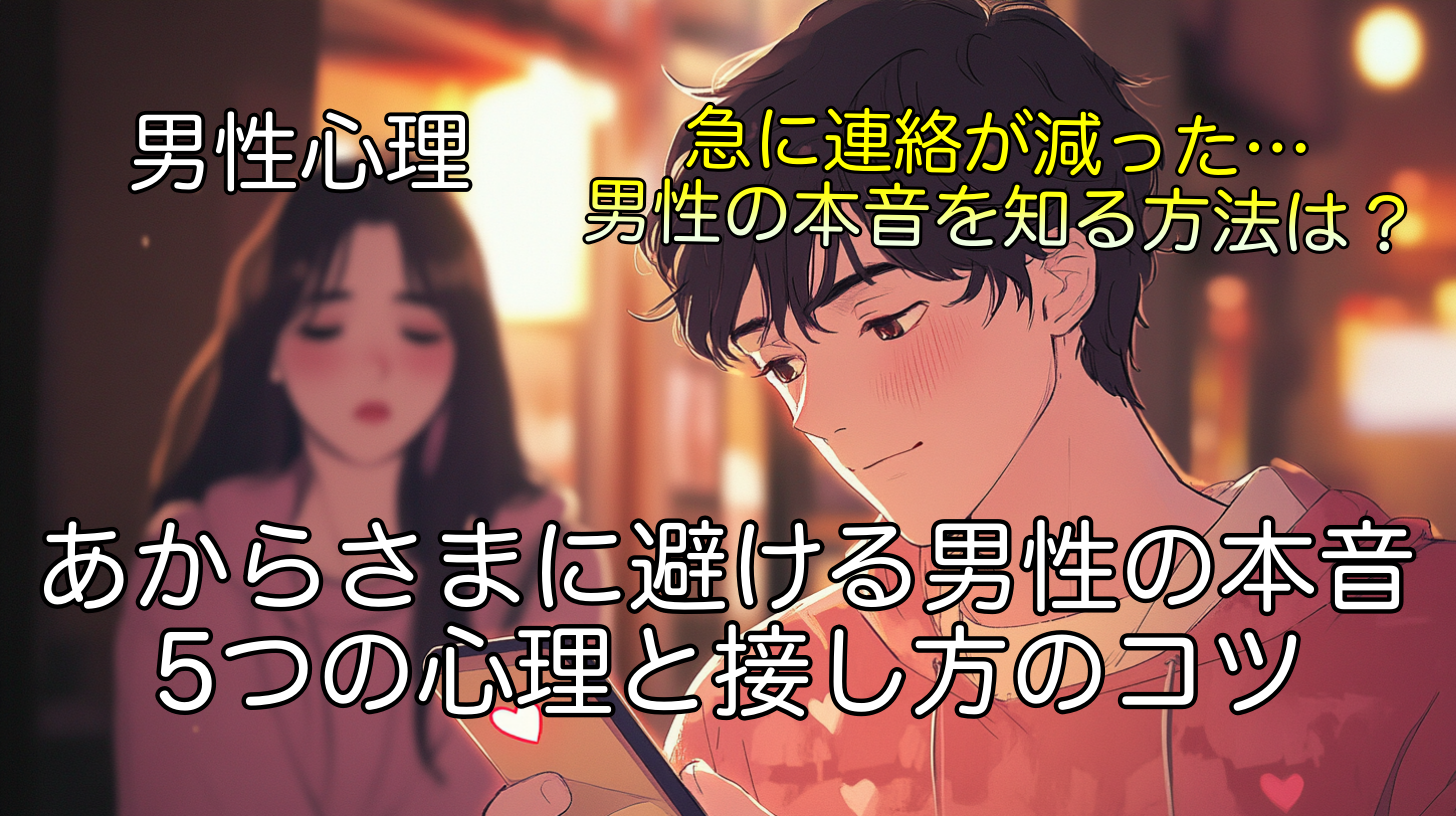 あからさまに避ける男性の本音 - 5つの心理と接し方のコツ