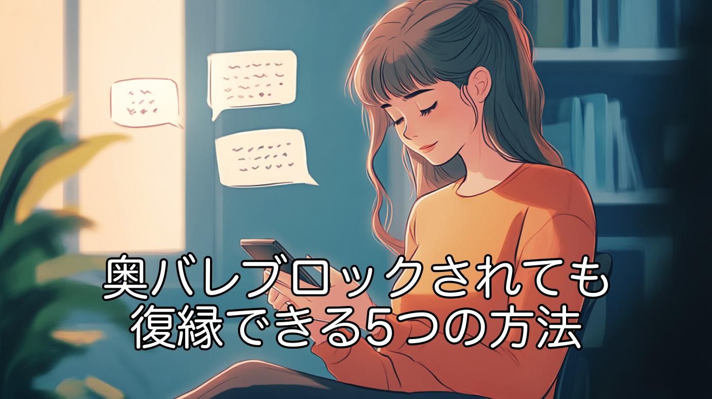 奥バレブロックされても復縁できる5つの方法