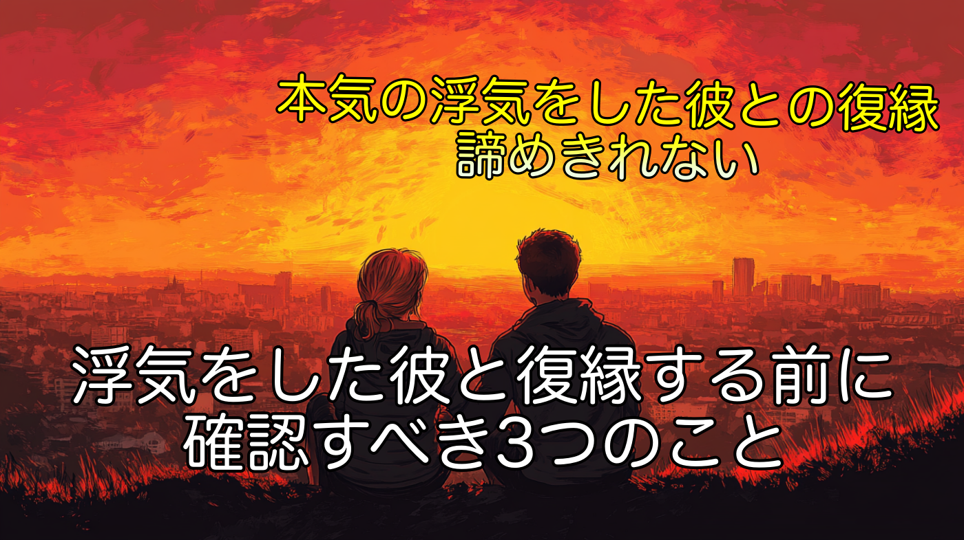 本気の浮気をした彼と復縁する前に確認すべき3つのこと | 別れからの学びを生かす