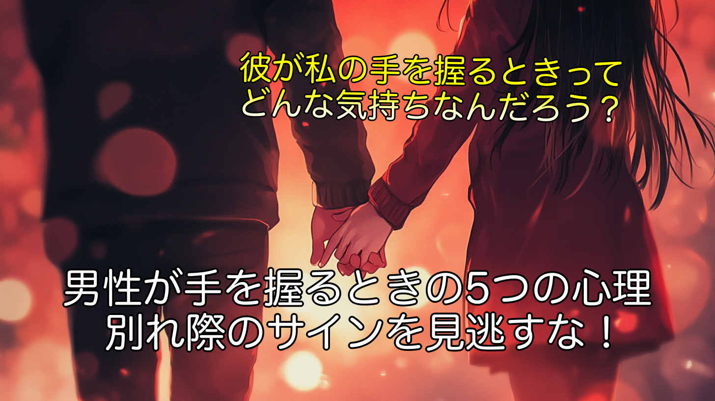 男性が手を握るときの5つの心理！別れ際のサインを見逃すな！