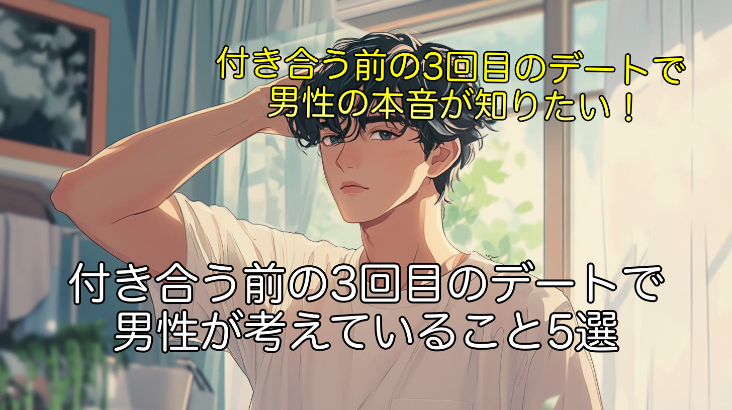 付き合う前の3回目のデートで男性が考えていること5選