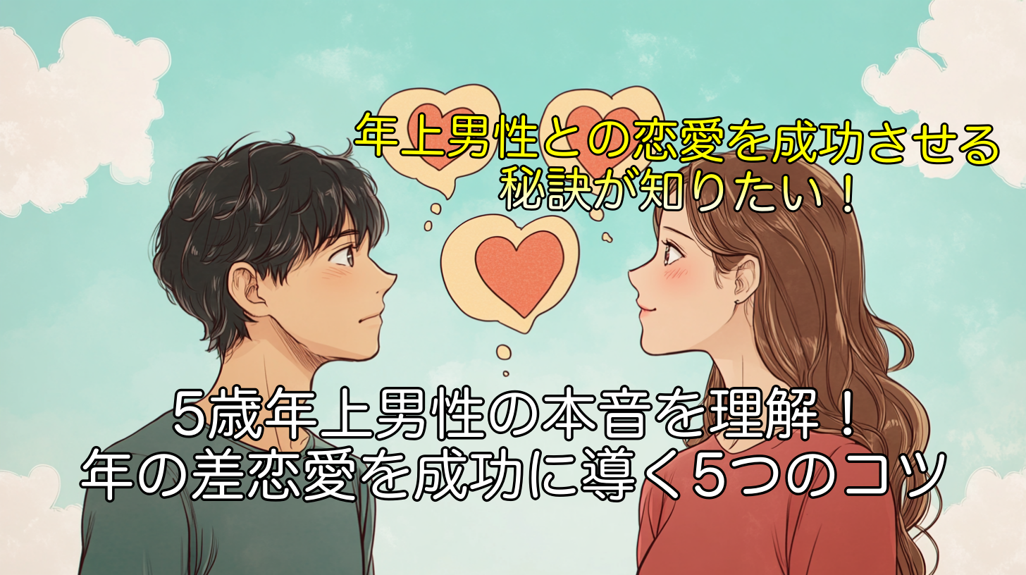 5歳年上男性の本音を理解！年の差恋愛を成功に導く5つのコツ