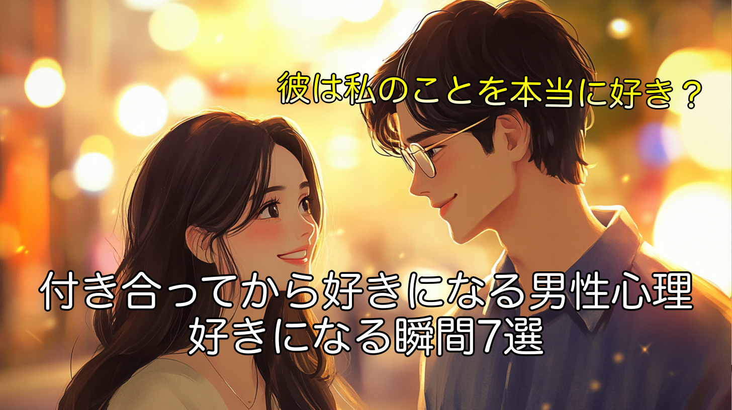 付き合ってから好きになる男性心理を理解！好きになる瞬間7選