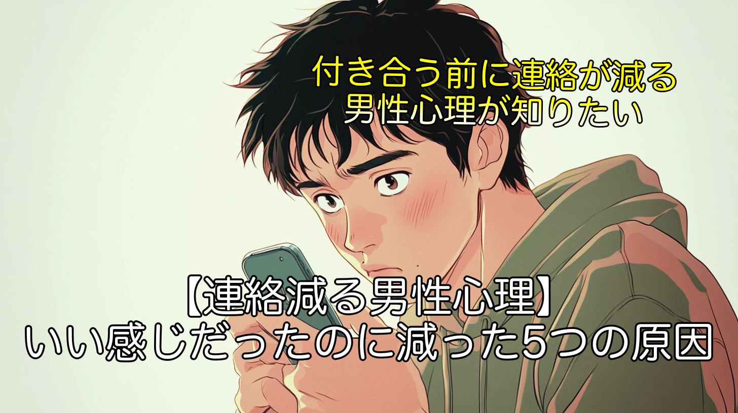 【連絡減る男性心理】いい感じだったのに減った5つの原因