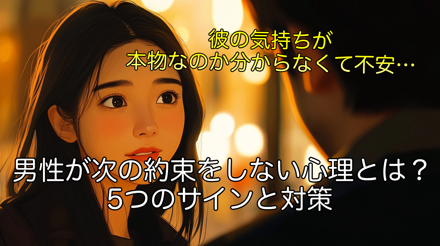 男性が次の約束をしない心理とは？5つのサインと対策