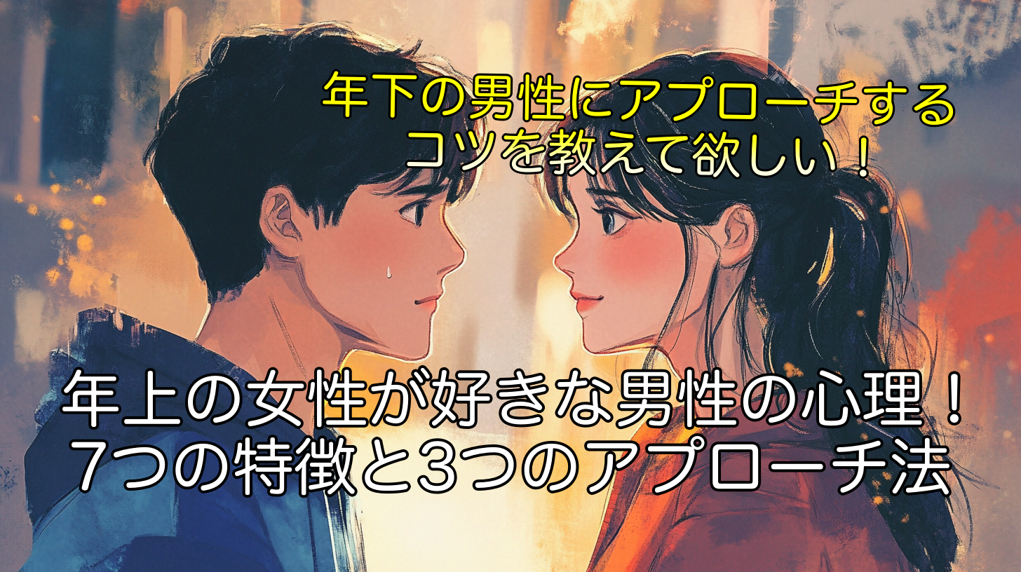 年上の女性が好きな男性の心理！7つの特徴と3つのアプローチ法