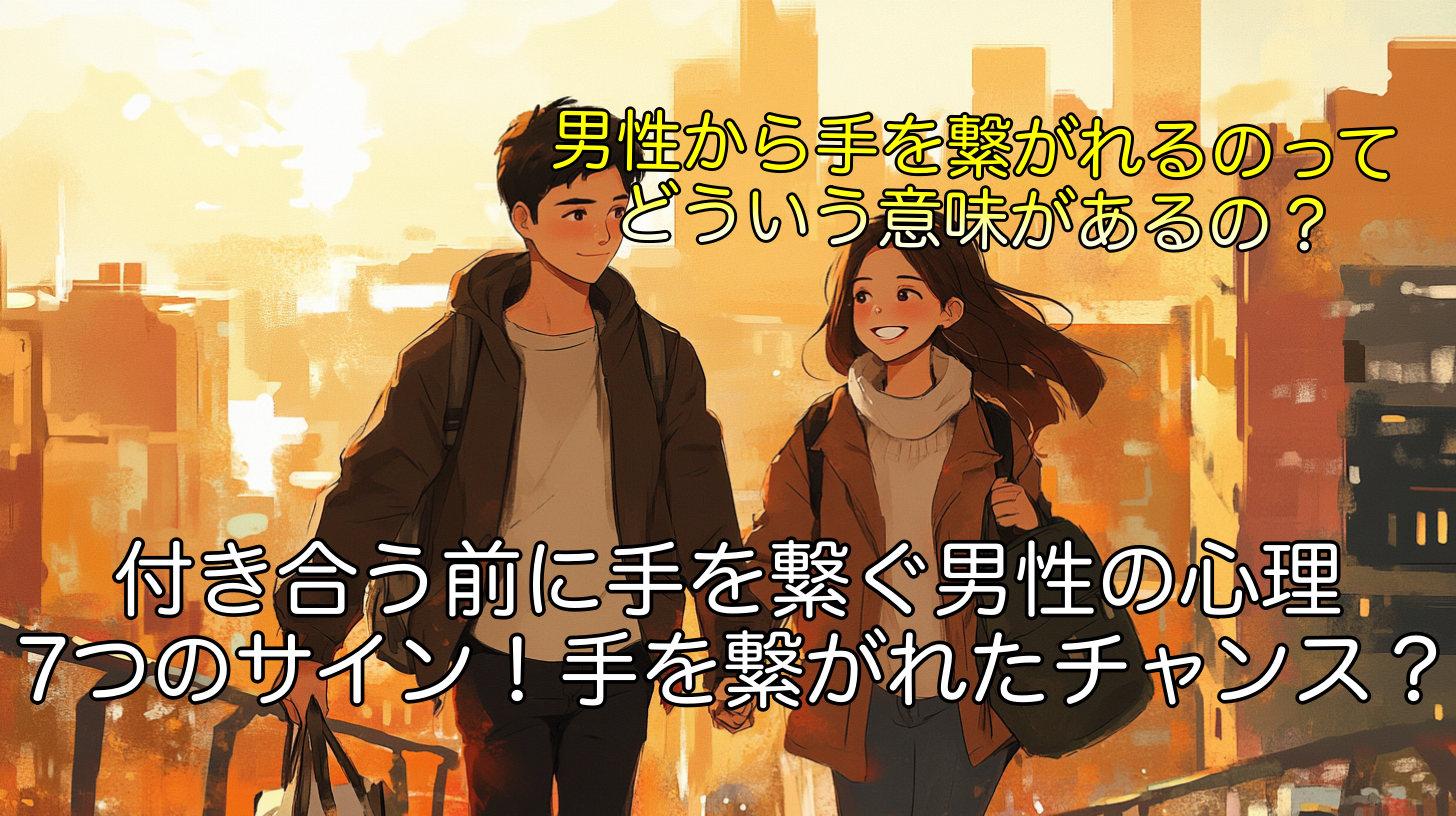 付き合う前に手を繋ぐ男性の心理 7つのサイン！手を繋がれたチャンス？