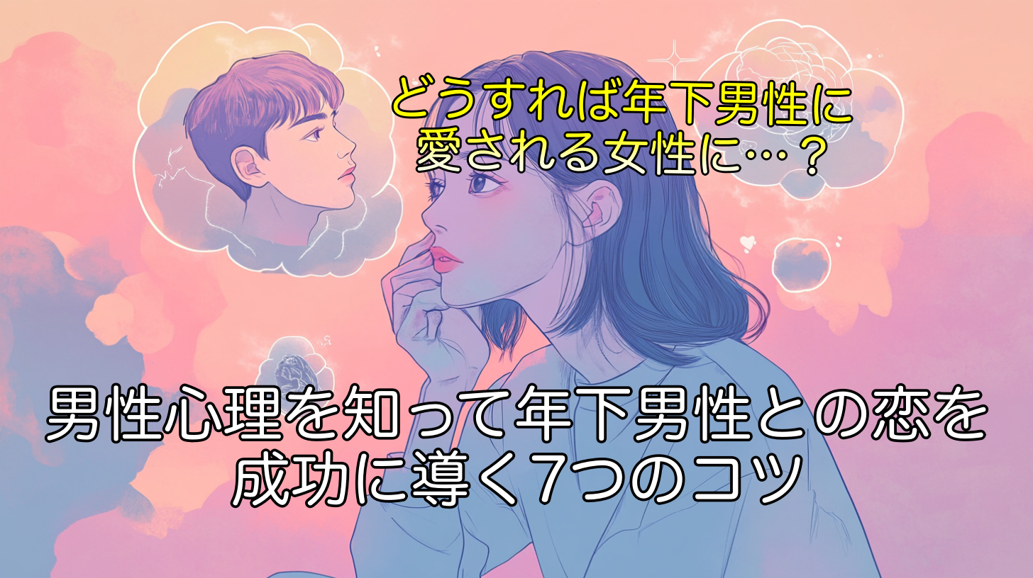 男性心理を知って年下男性との恋を成功に導く7つのコツ