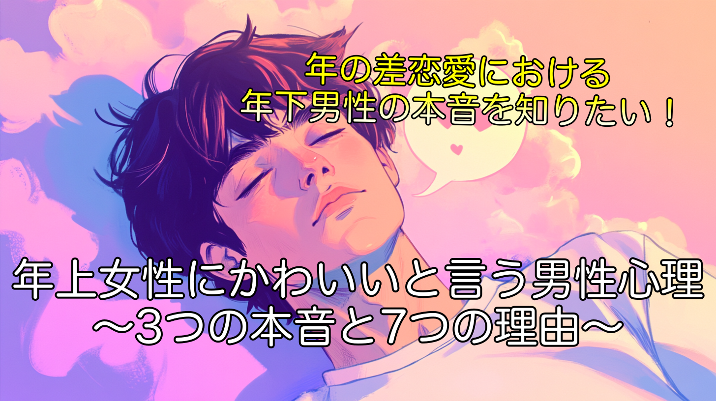 年上女性にかわいいと言う男性心理 〜3つの本音と7つの理由〜