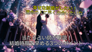 当たる占い師が解説！結婚時期を早める3つのポイント
