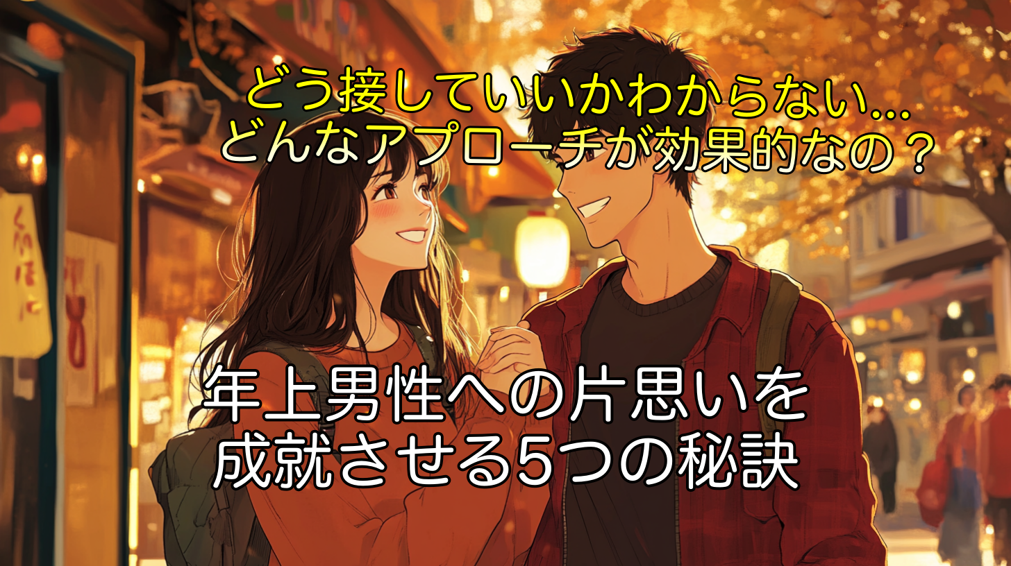 年上男性への片思いを成就させる5つの秘訣