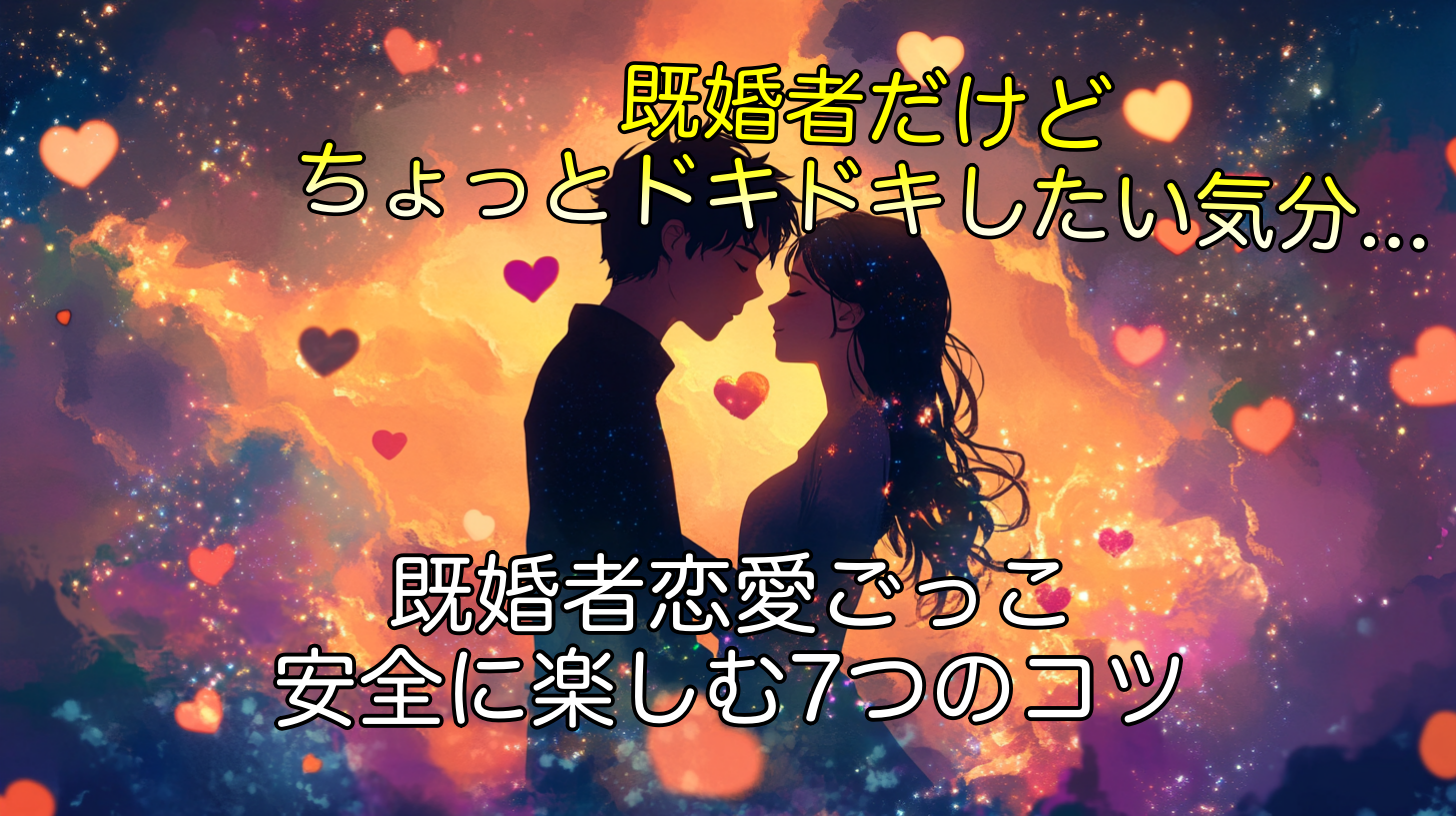 既婚者恋愛ごっこを安全に楽しむ7つのコツ