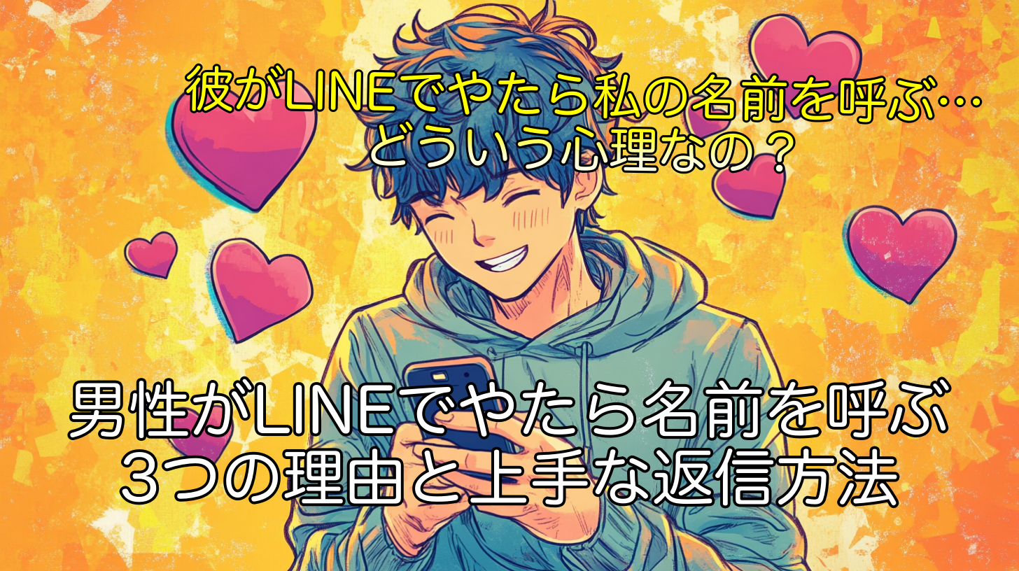 男性がLINEでやたら名前を呼ぶ3つの理由と上手な返信方法