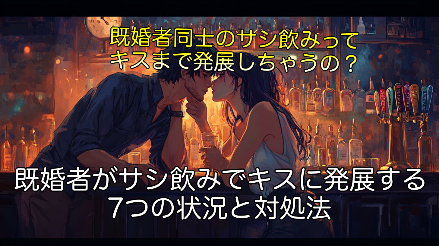 既婚者がサシ飲みでキスに発展する7つの状況と対処法