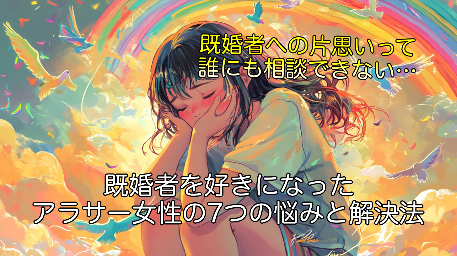 既婚者を好きになったアラサー女性の7つの悩みと解決法