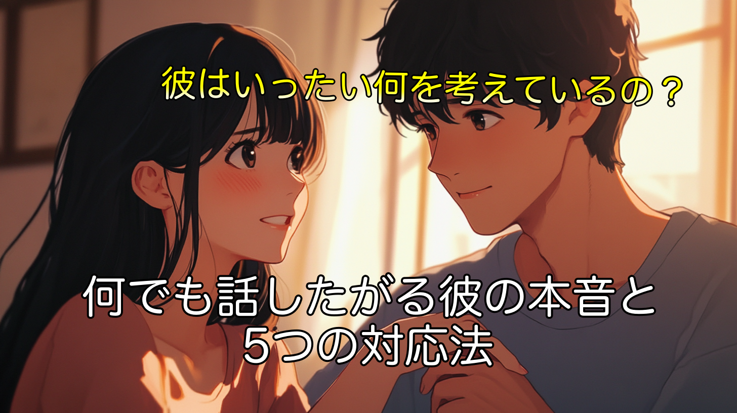 男性心理 何でも話したがる彼の本音と5つの対応法