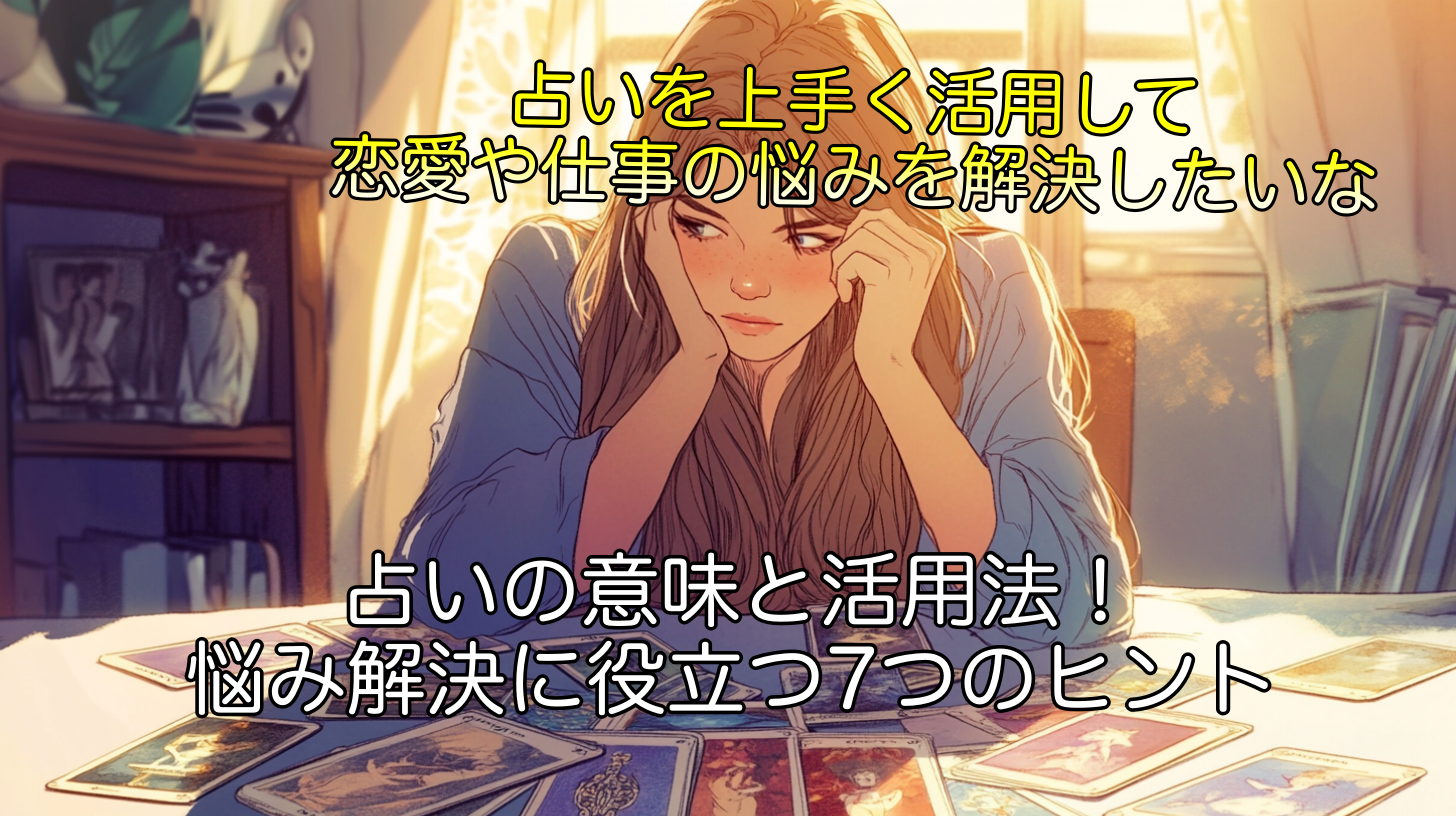 占いの意味と活用法！恋愛・仕事・人生の悩み解決に役立つ7つのヒント