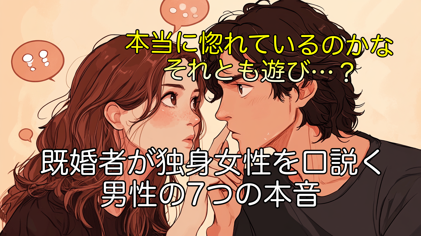 既婚者が独身女性を口説く心理！男性の7つの本音