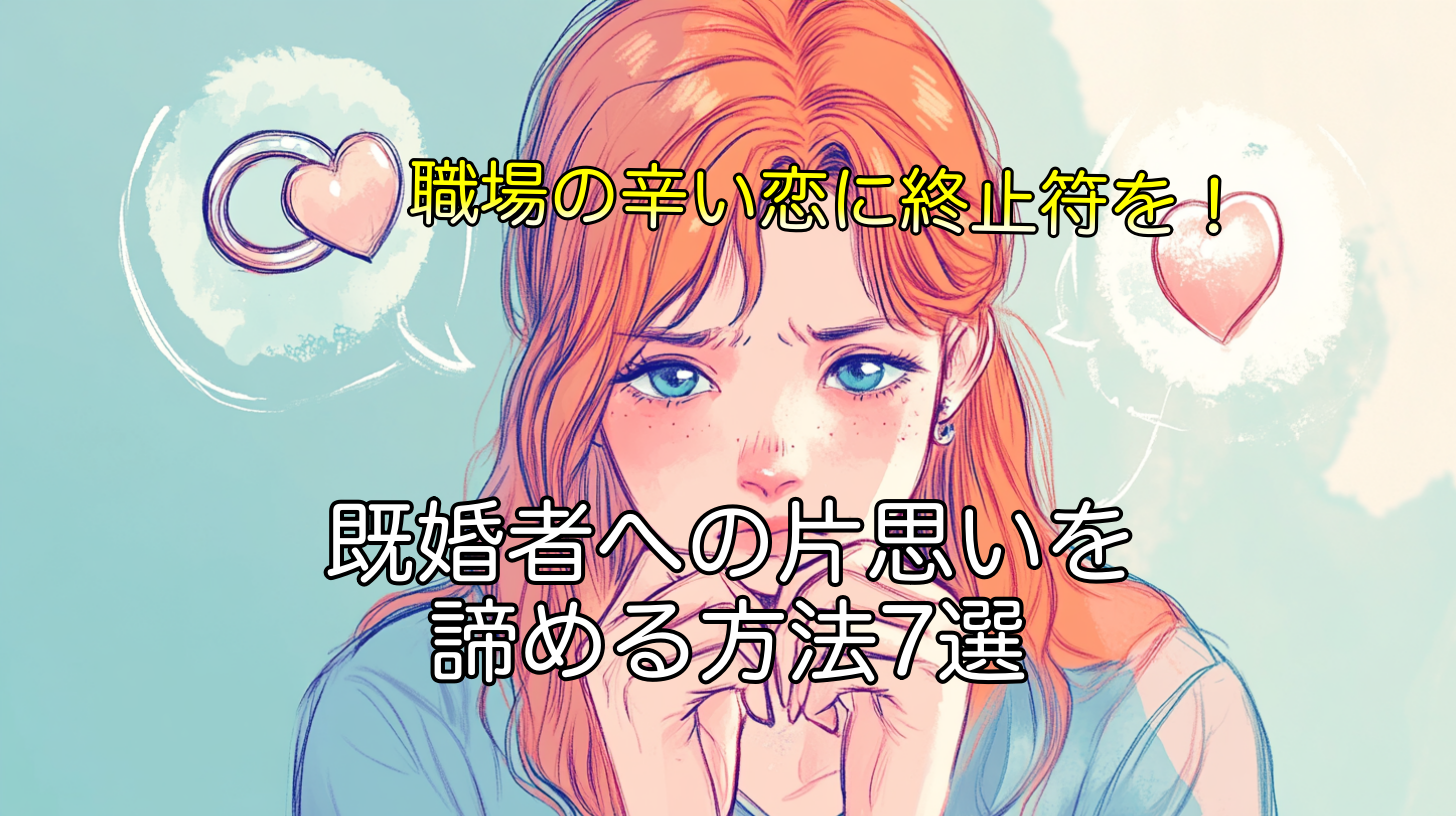 既婚者への片思いを諦める方法7選！職場の辛い恋に終止符を