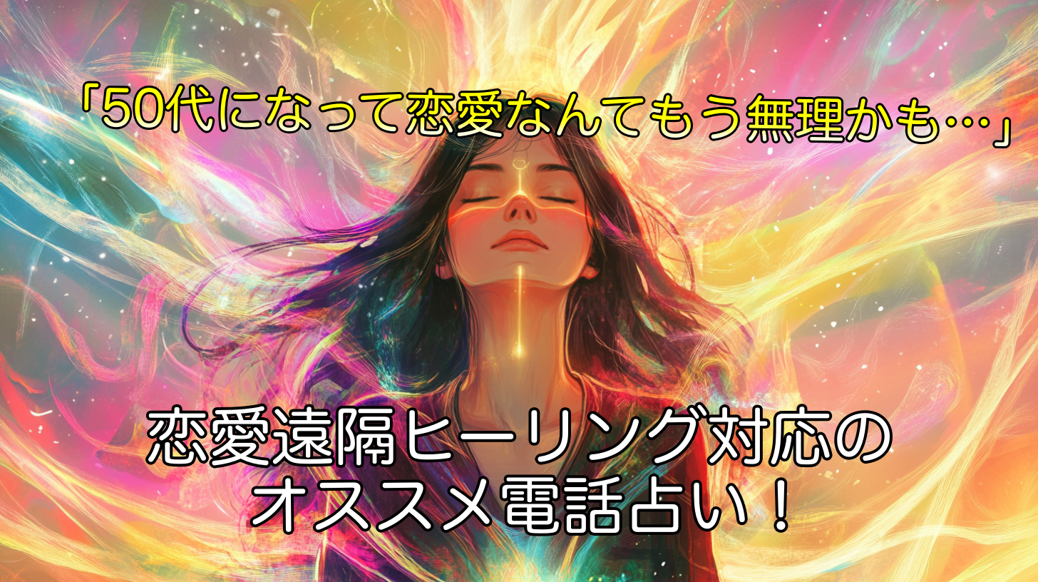 50代女性に人気｜恋愛遠隔ヒーリング対応のオススメ電話占いをご紹介