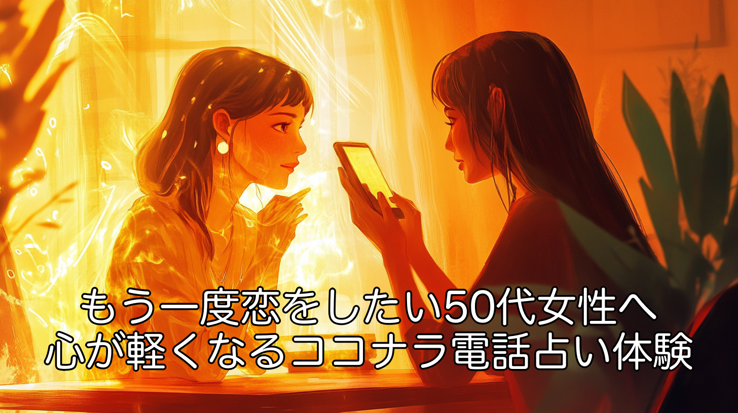 もう一度恋をしたい50代女性へ！心が軽くなるココナラ電話占い体験