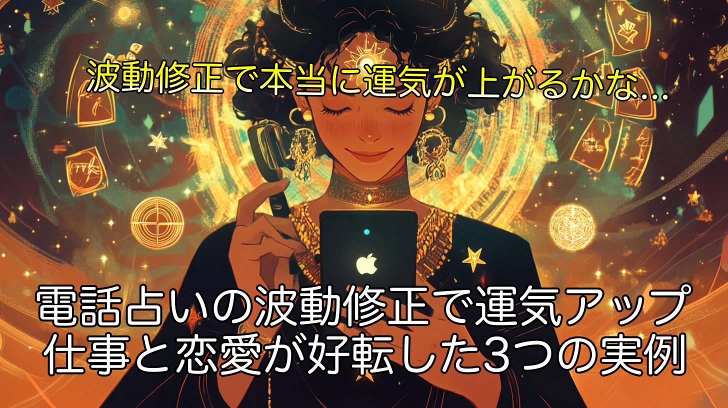 電話占いの波動修正で運気アップ！仕事と恋愛が好転した3つの実例