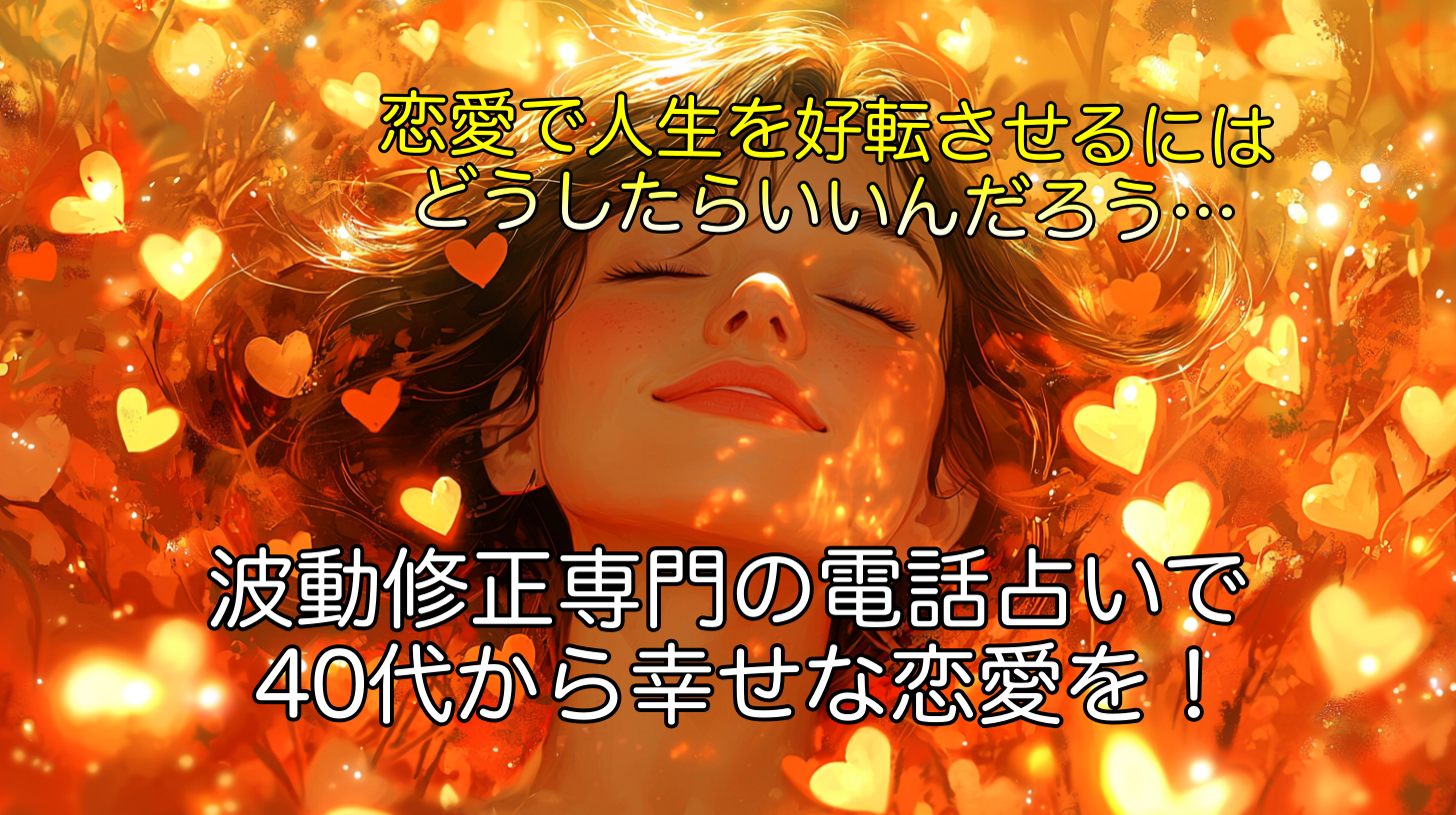 波動修正専門の電話占いで40代から幸せな恋愛を！人生を好転させる方法